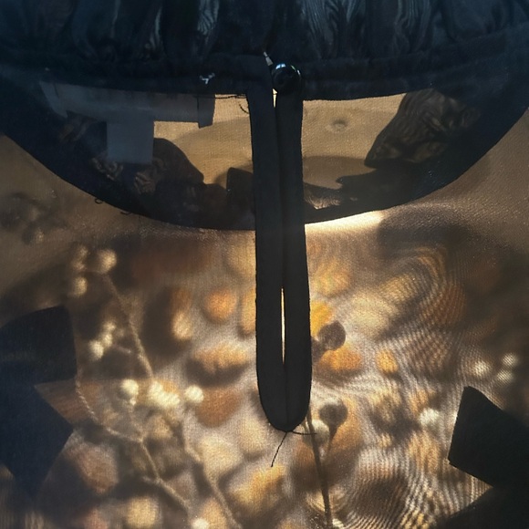 Mable Black Sheer Bow-Accent Top - Picture 5 of 13